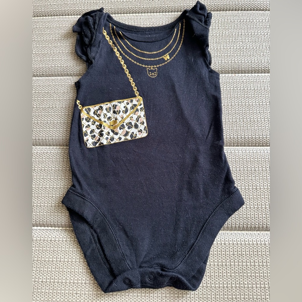 Black Short Sleeve onesies Bodysuit